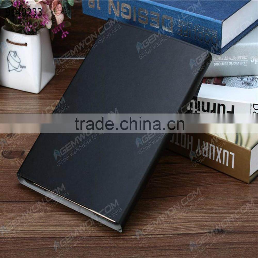bluetooth keyboard for iPad air2,Black Aluminum+leather Automatic connection bluetooth keyboard with 7 color backlight
