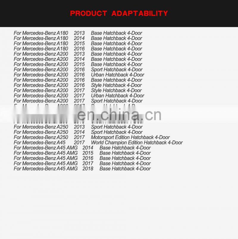 Reliable carbon fiber roof spoiler for Mercedes Benz A class W176 A45 2013-2018