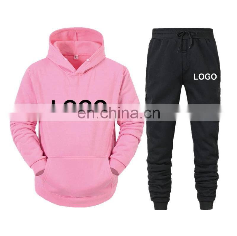 Men's and women's pullover casual gym sport wool hoodie Winter High Quality Hoodie set