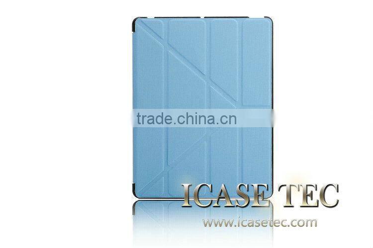 2015 Wholesale China New ultra thin pu leather stand case Durable unique design standing pu leather book case for ipad 2 3 4