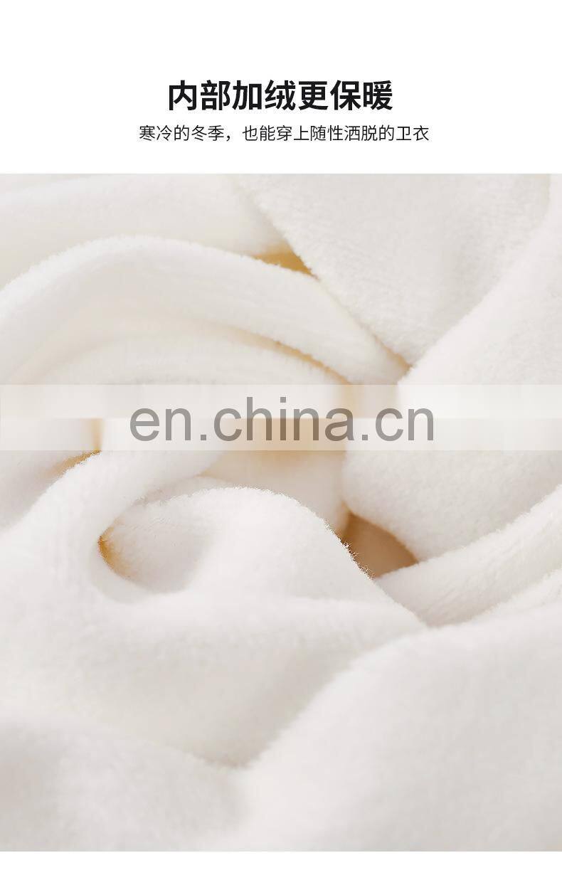 2021 autumn and winter new warm Korean round neck solid color fashion trend loose ladies pullover sweater