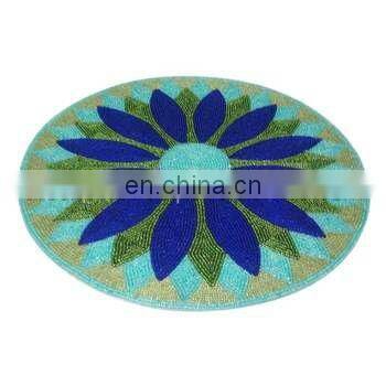 purple beaded placemats