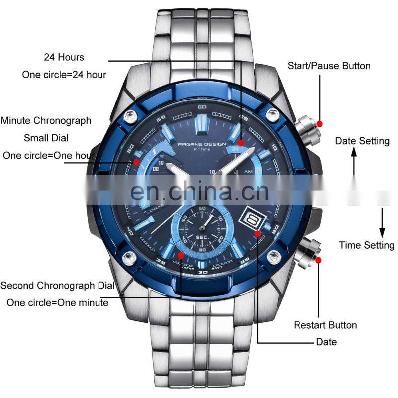PAGANI DESIGN 3311 Men's Fashion&Casual Watch Quartz Movement High Quality Business Watch Auto Date