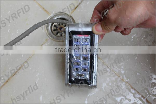 Access control digital door lock waterproof standalone keypad rfid reader with blacklight