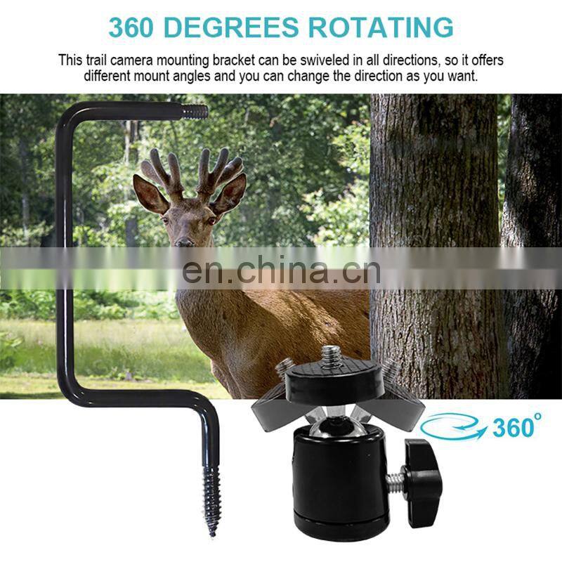 360 Degree Hunting Trail Camera mount bracket screw Tree Mount for Wildlife Game Cameras Solar Panles Charger Kits