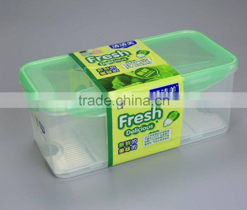 Hot Selling airtight Square Plastic Microwave Lunch Box with cutlery