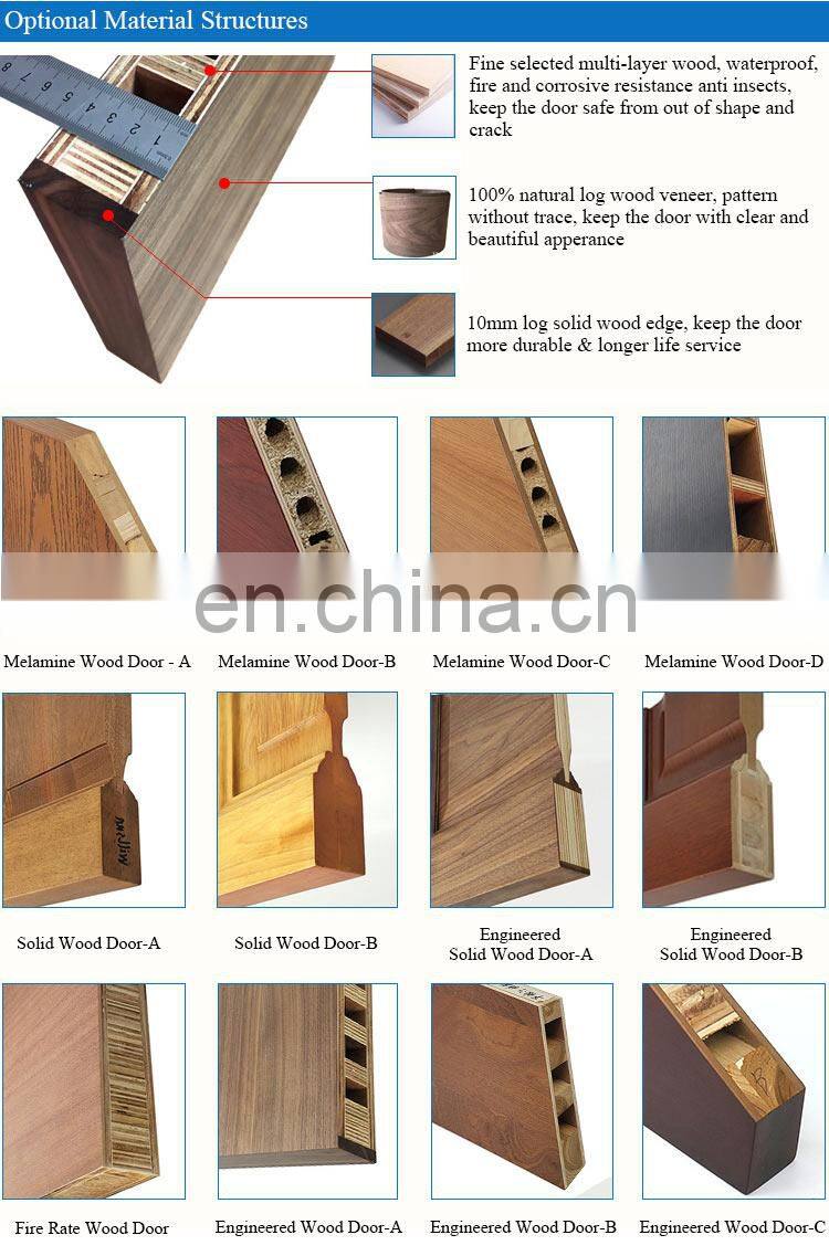 Exterior home double leaf wooden front entry doors american modern round arch top teak solid wood main front doors for houses