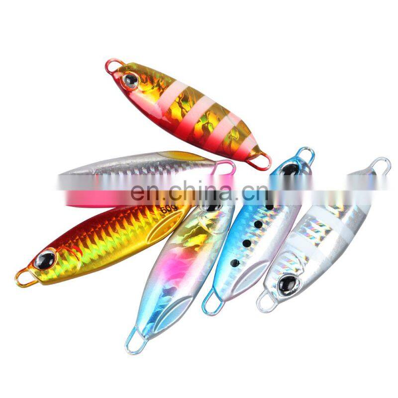 JOHNCOO 10G/20G/30G/40G/60G Lead Metal Jigging Lure Slow Pitch Saltwater/Freshwater Fishing Lure Hard Bait
