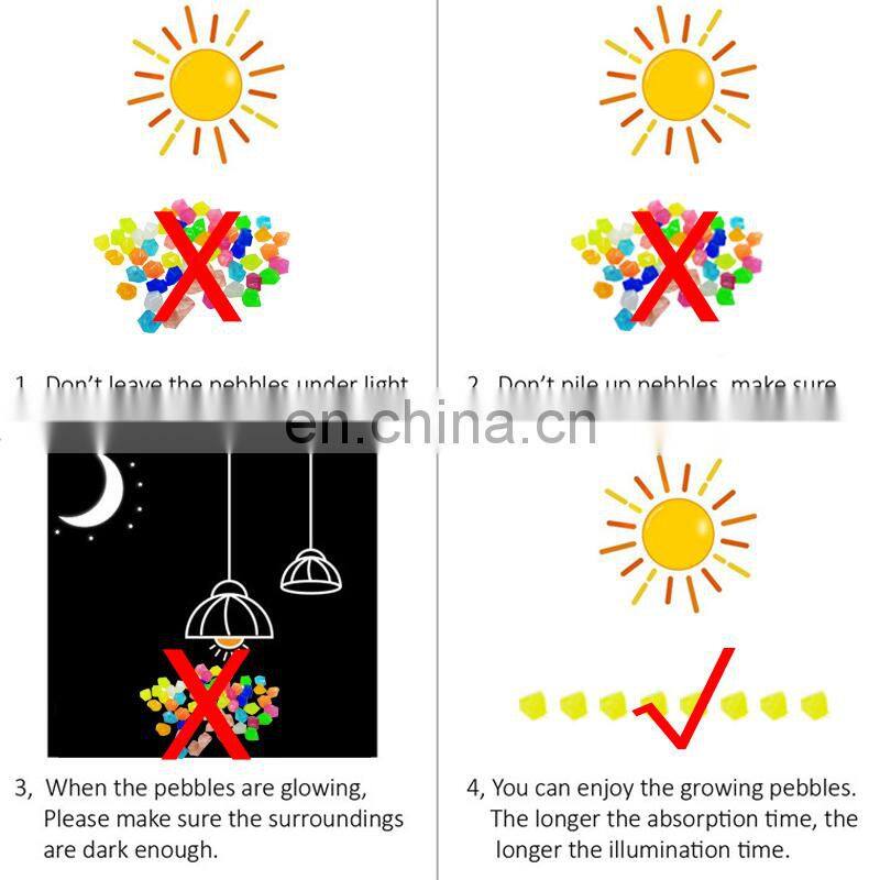 300pcs/Pack Luminous Stone Walkway Rock Garden Patio Lawn Garden Yard Stone Decoration Garden Craft Luminous Cobblestone Decor