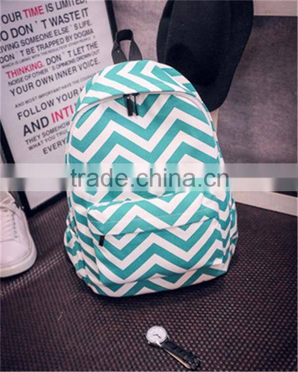 Single shoulder colourful geometric wavy custom designs canvas shopping container white carrying belt chevron messenger bags