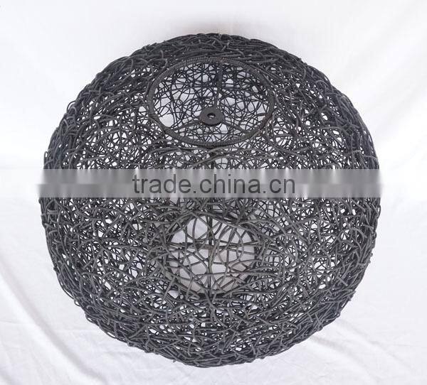handmade rattan wicker ball lampshade
