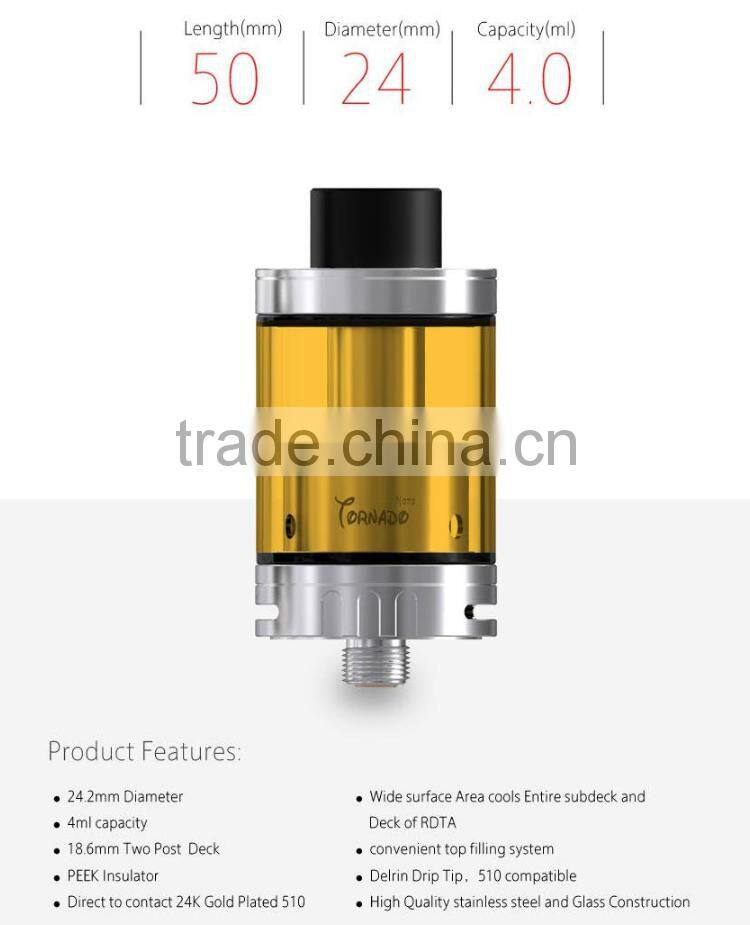 Wholesale Authentic IJOY Tornado Nano 4ml RTA with Top Filling System