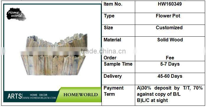 S/3 Original Shabby Chic Products Durable Wooden Garden Plant Flower Pot