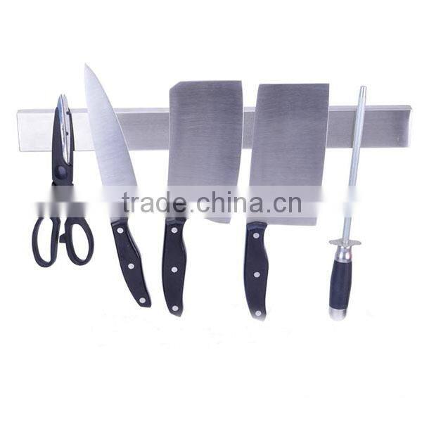 Factory Full Stainless Steel Magnetic strong power magnetic knife holder with bar for kitchen