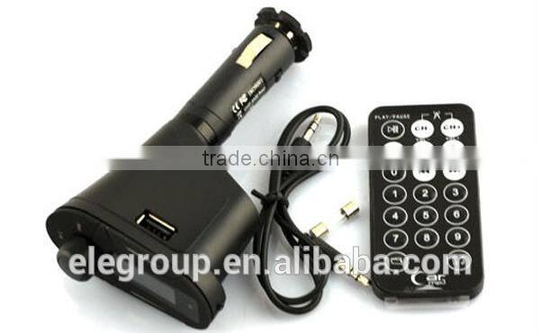 Car MP3 WMA Player/ FM transmitter; Support SD/MMC memory card(Max 8GB) and USB flash driver