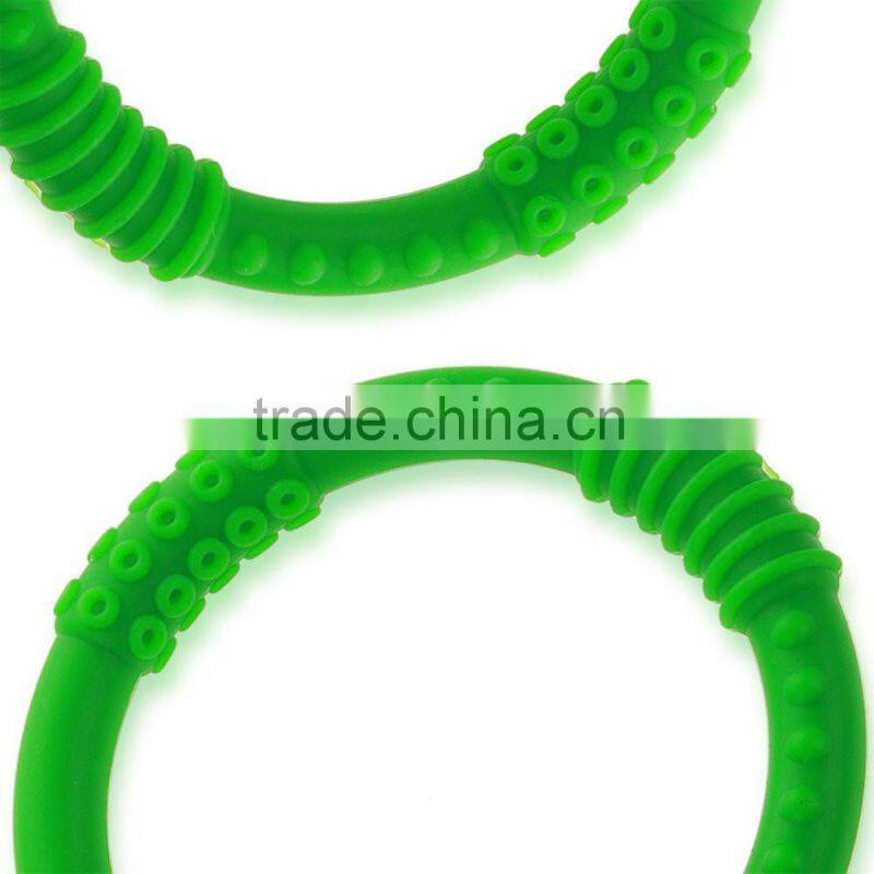 4 Funny Colorful and BPA Free Silicone Sensory Teething Baby Teether Ring Toys,Soothing Pain Relief and Drool Proof Infant Toys