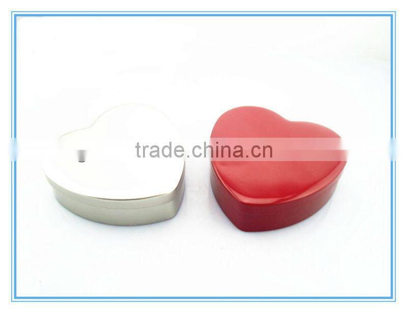 2015 new arriving chocolate tin packing/heart shape tin box/metal chocolate box
