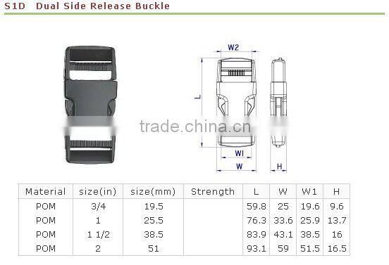 Plastic belt slide stroller buckle