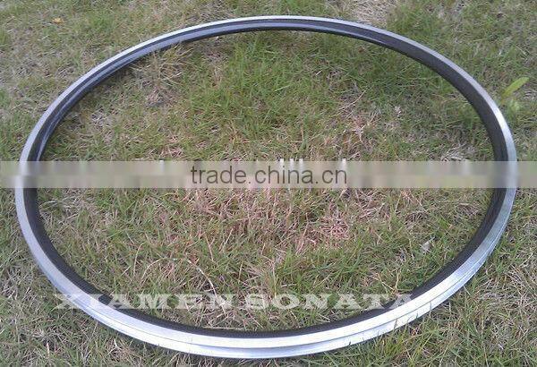 Sonata C24 carbon alloy rim aluminum wheel 24mm depth road bike rim 20/24/28/32h 3k/ud clear coating alloy breaking surface