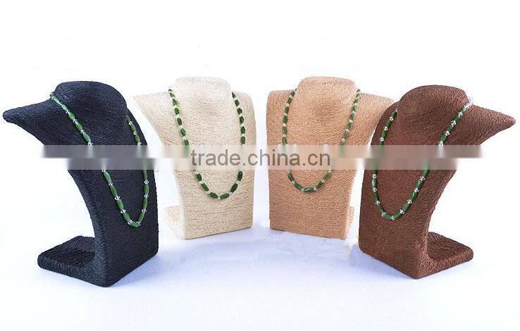 New Design Bohemia Style Hemp Rope Jewelry Display Bust for Necklace Pendant S1274