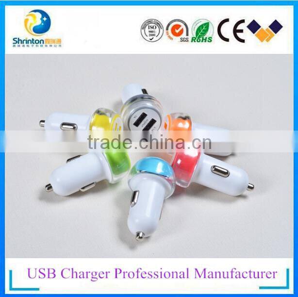 Electric Type dual car charger adapter with LED light