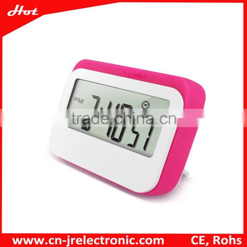 Lowest Price High Quality silicon band 4 colors selectable LCD Alarm Digital Desk Clock count down/count up clock