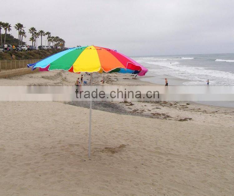 Folding Round Sun Umbrella Shelter Tent Outdoor Beach Rainbow Umbrella