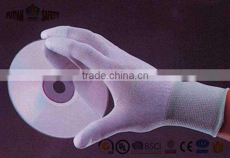 FTSAFETY ESD nylon glove with pu palm fit