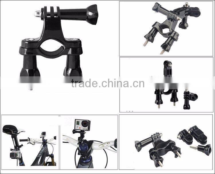 Bicycle Handlebar Seatpost Clamp with Three-way Adjustable Pivot Arm for Gopros Heros 3+/3/2/1/4 Session