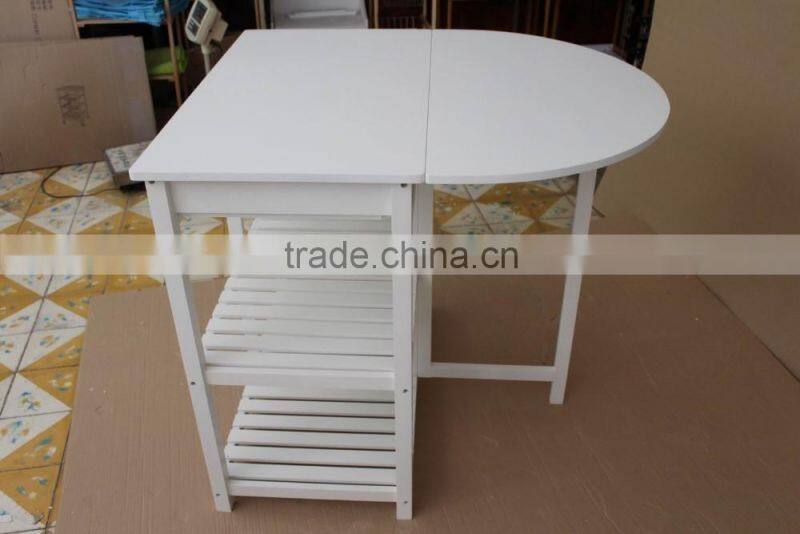 white foldable kitchen table