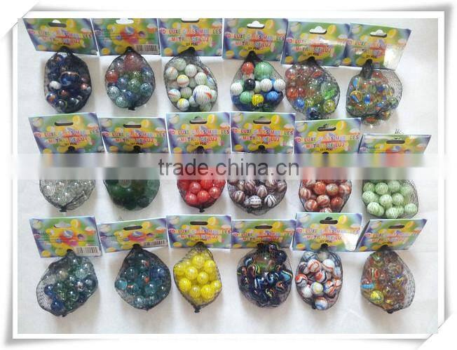 China decorative solid dot glass marble balls for garden and craft