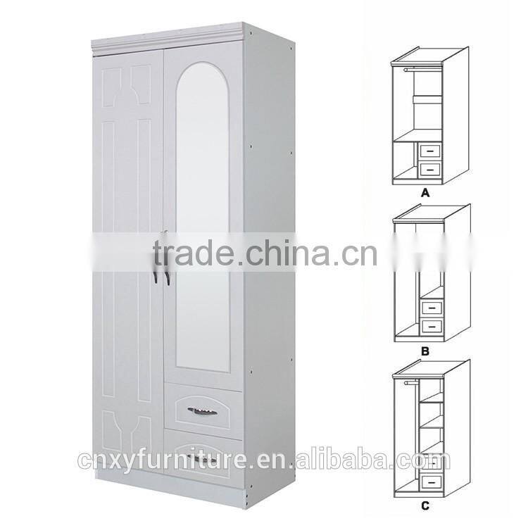 Hotel furniture simple design wardrobe closet double door wooden white hotel wardrobe designs