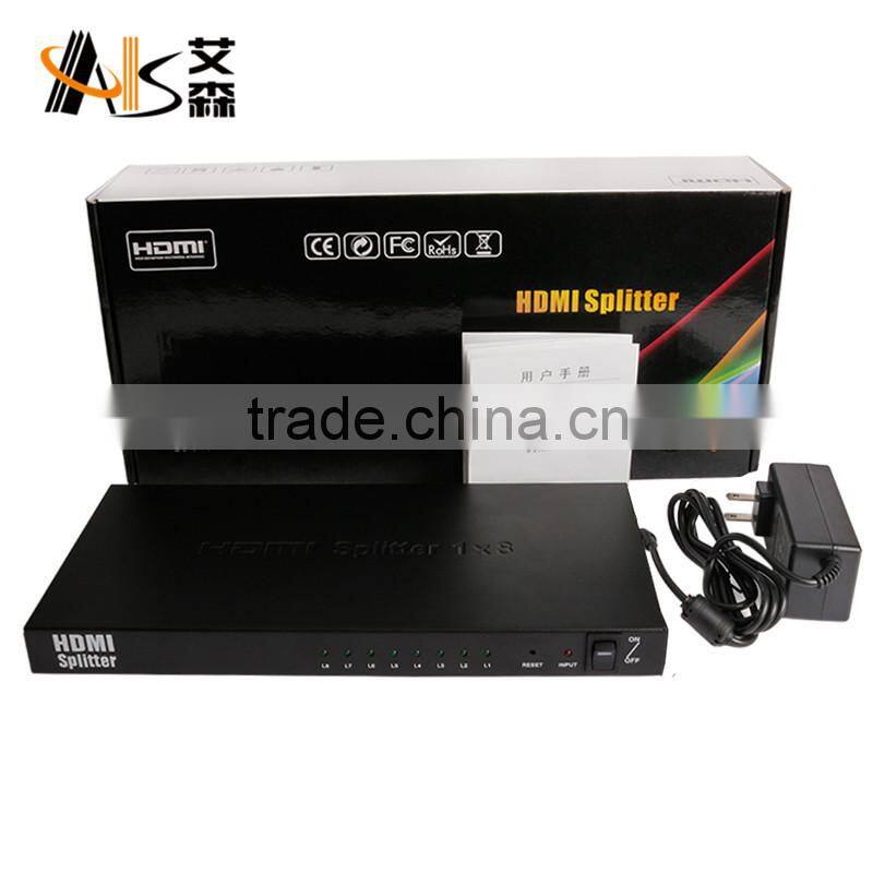 3D hdmi splitter 1.4 1X8