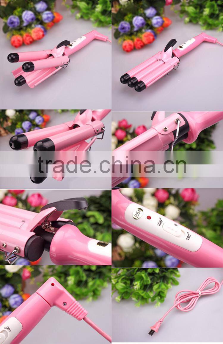 Hotsell LCD Digital Hair Waver 3 barrels hair curler