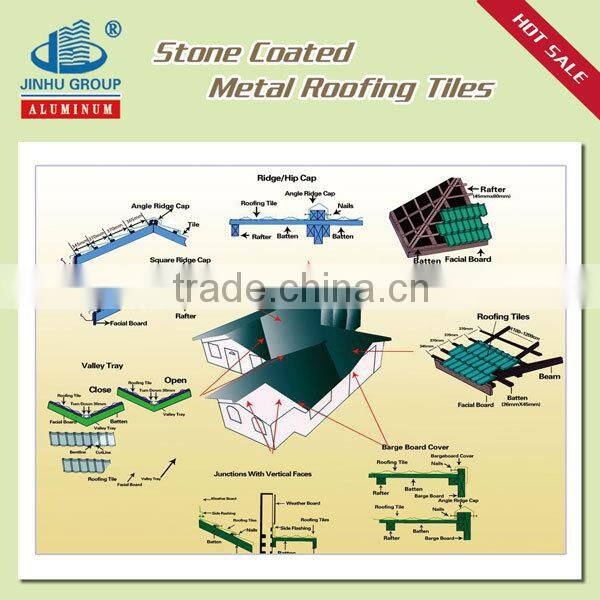 smoky gray bond/classic/wood / shingle classic tile Stone Coated metal Roofing Tiles