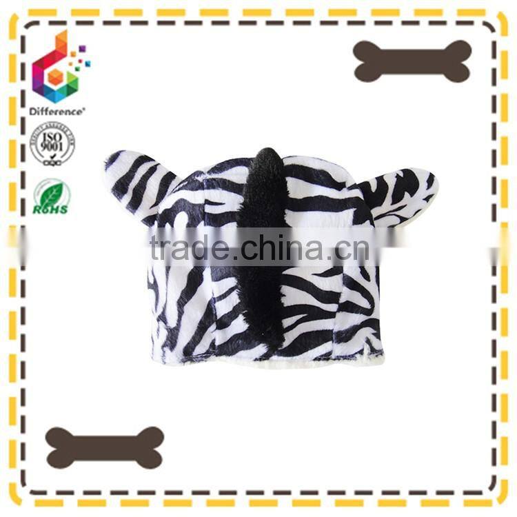 zebra pattern dog hat