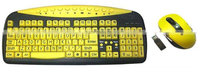 Multi media 2.4G RF Keyboard Mouse set