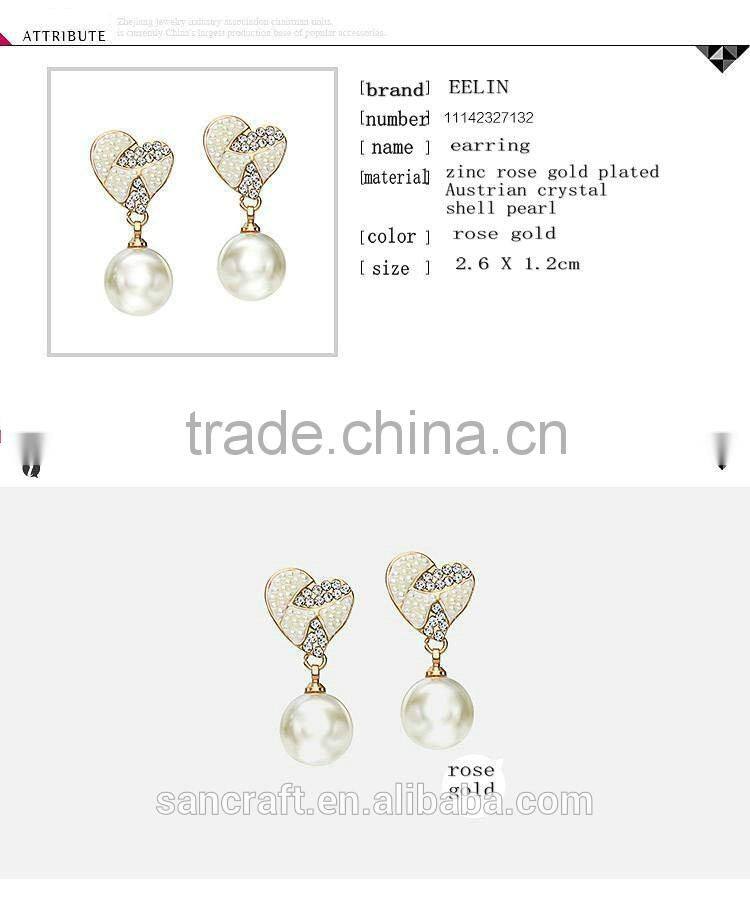 butterfly design for women wholesale 18 k gold pearl earring