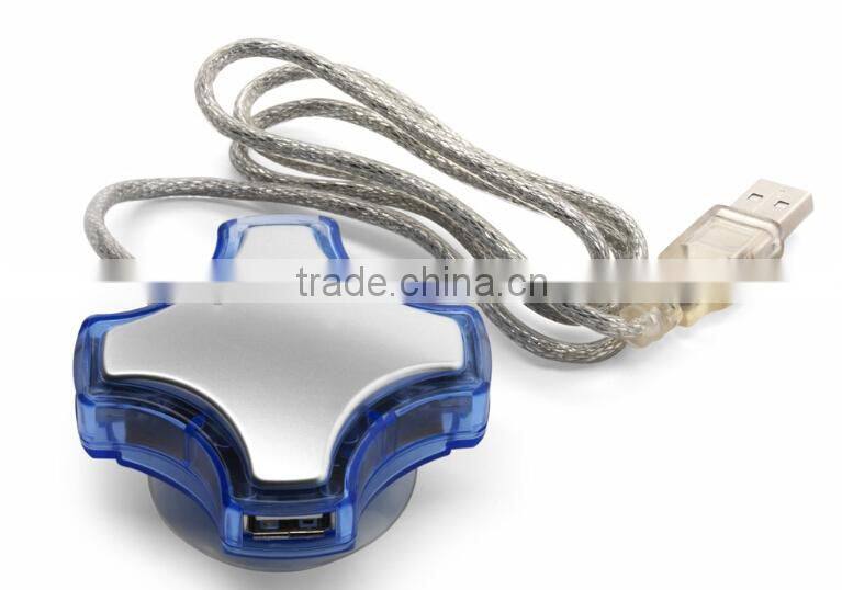 Most popular Christmas gift Hot sale ABS material 4 ports colorful usb cable hub /splitter 2.0 for laptop,pc,keybord,u-disk