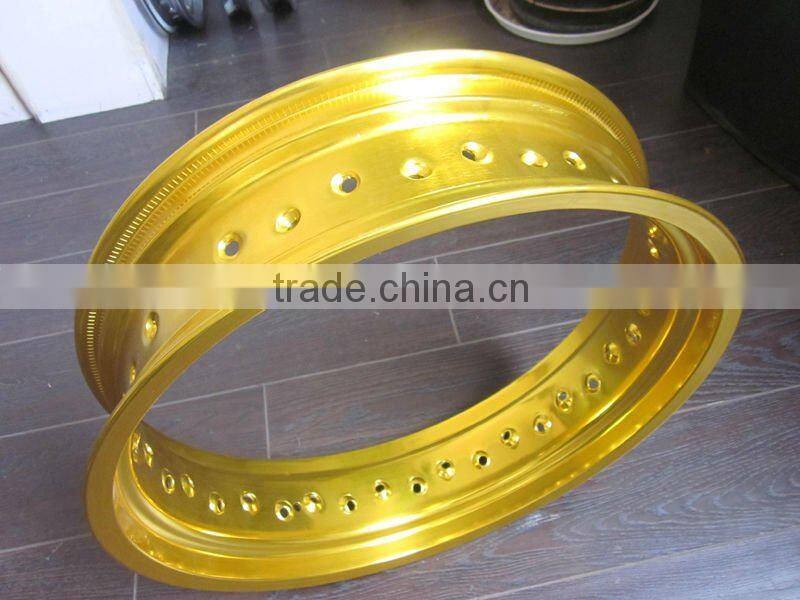 Hotsale !!! MT 3.50-17" Golden color supermotard 36 spoke wheel