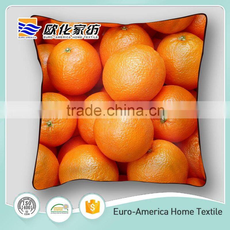 100% Cotton Strawberry Fruit Design Digital Printing Rest Home Car Pillow Cushion