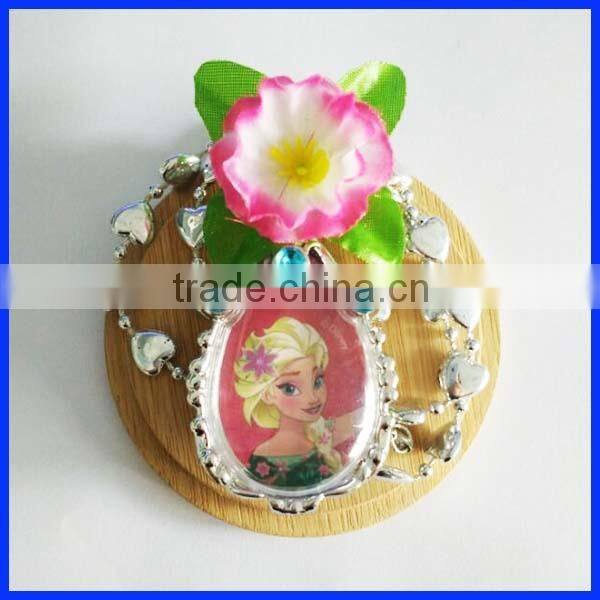 High evaluation frozen Elsa flower necklace for girls