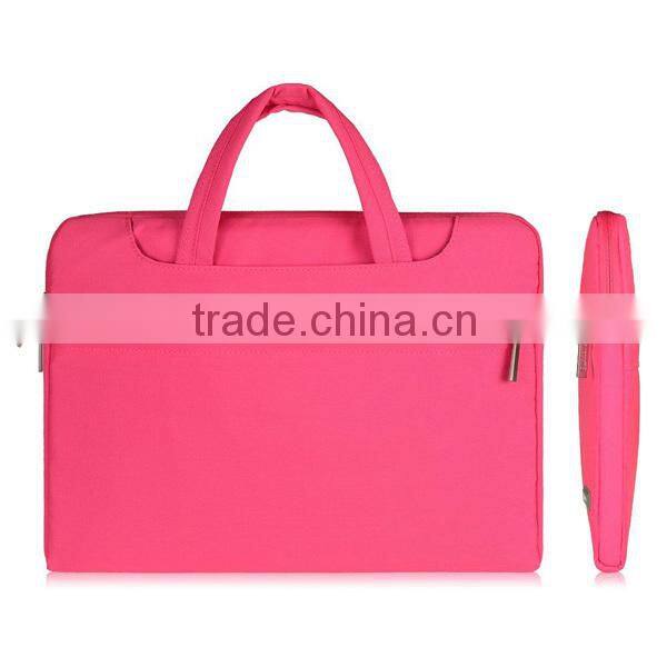 16 inch Purple Multi-functional Polyester Business Laptop Pouch Sleeve Case Bag Carrying Handbag Briefcase Laptop Messenge