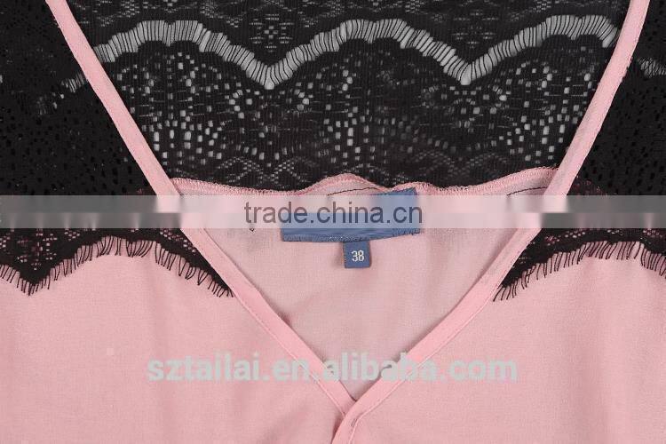 Made in China Top-end Fitness Dyed fashion lady chiffon blouse