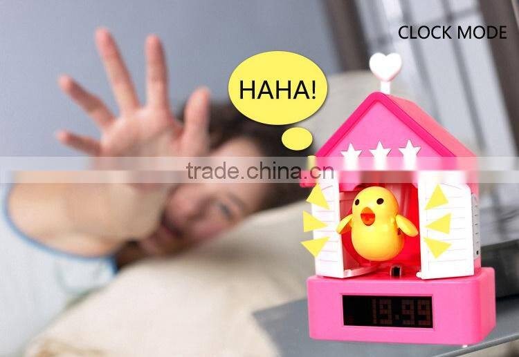 Bird shape Decorative Shooting Target Gun Alarm Clock