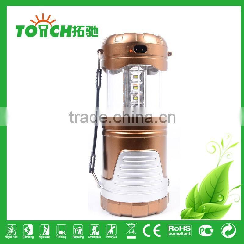 outdoor camping LED Lantern Lights 16+1 Fashion Golden Color Design super bright LED Tent Light Plastic Flashlight Portable lamp