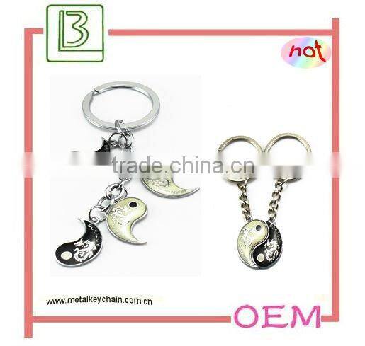 metal key chain couple for wedding souvenirs gifts in China from Dongguan