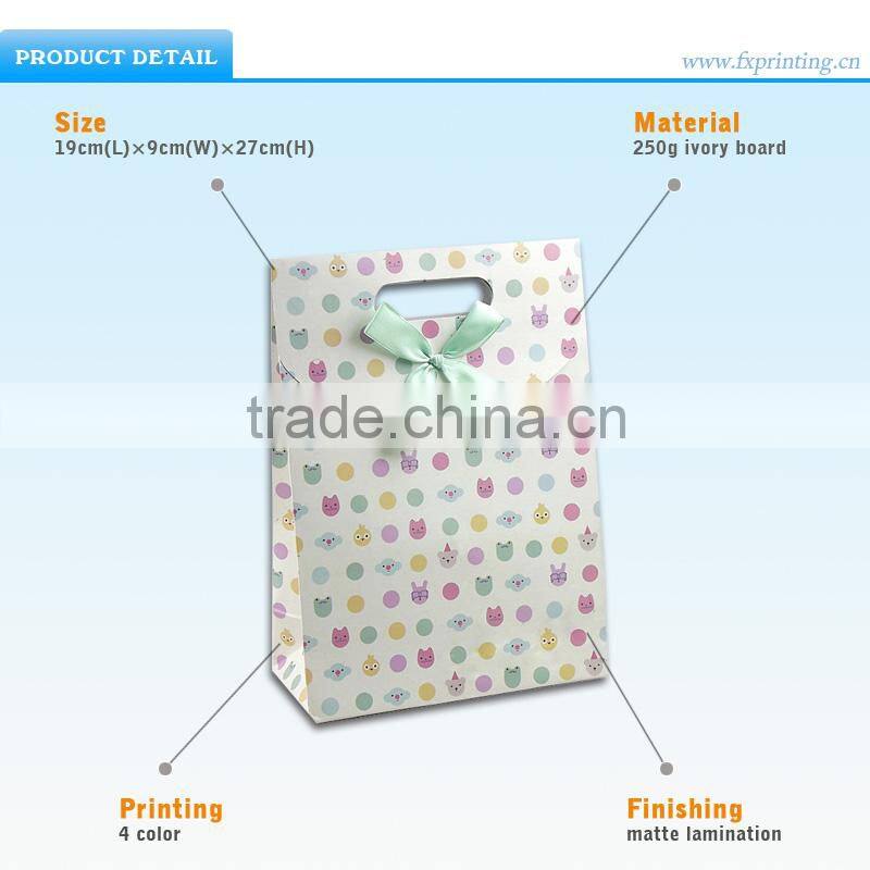 Cartoon Design Coloured Shopping Kraft Paper Bag