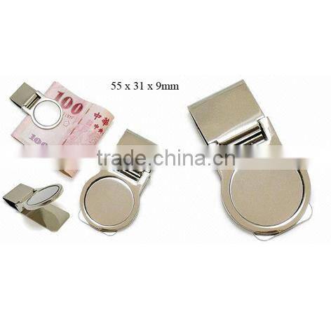 promotional custom stainless iron wallet with elastic strap