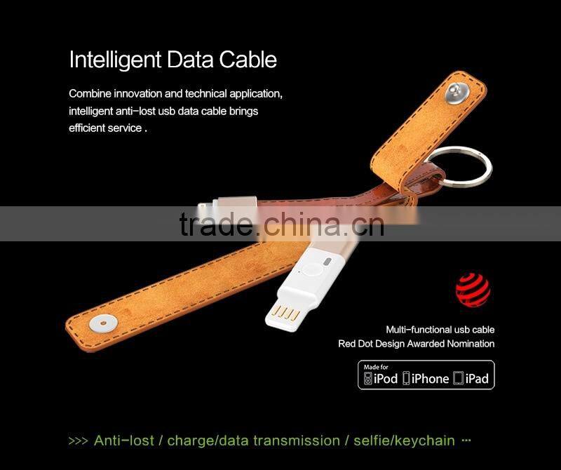 New Phone Cables Data Cable Charging For iOS 5 5S 6 Plus Bluetooth Anti-lost Self-timer Function Data Cable Triple MFi